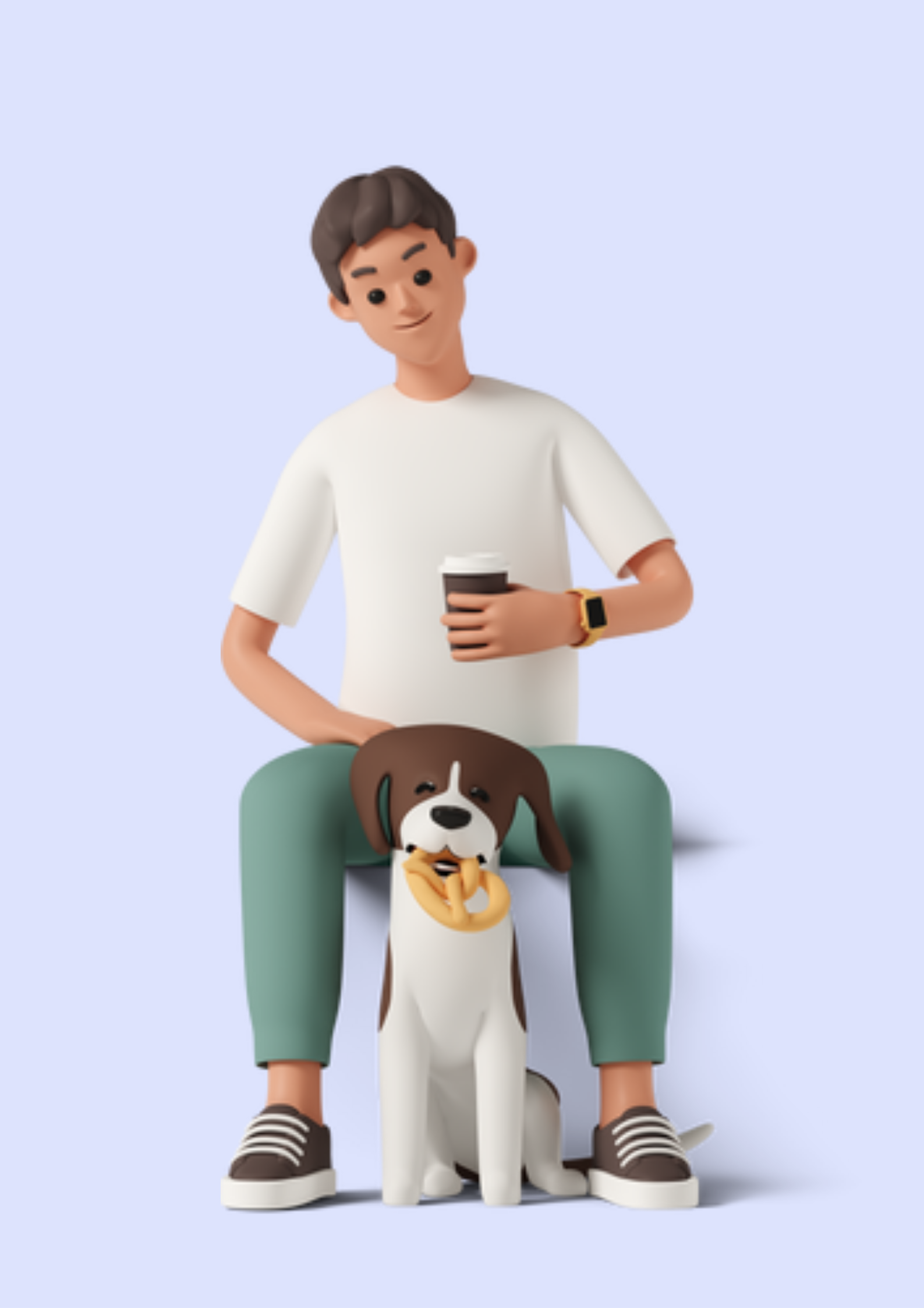 man with dog